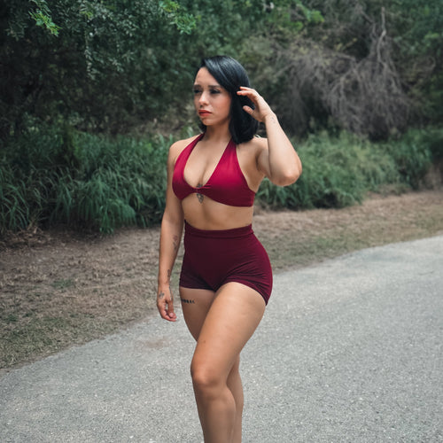 Cherry Red Hyro Sports Bra