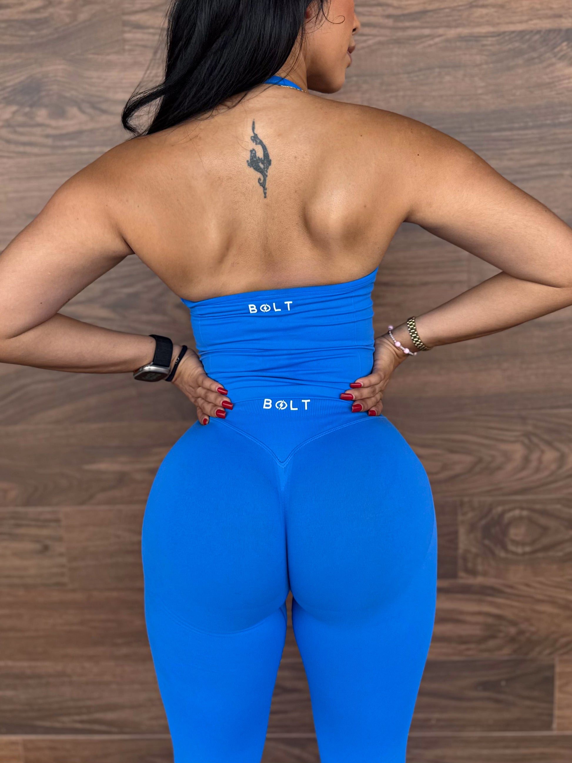 Azure Blue Bandit Leggings